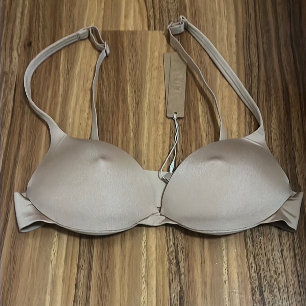 SKIMS Tan nipple push up bra